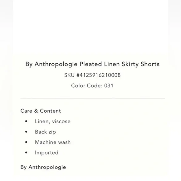NWOT Moss Green Anthropologie Pleated Linen skirt shorts 12 - Picture 6 of 13